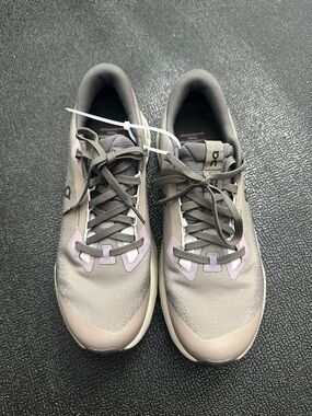 On Running Women's Gray Sneakers with Pink Accents